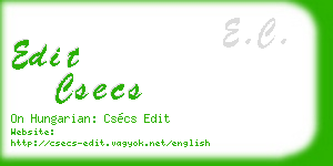 edit csecs business card