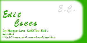 edit csecs business card